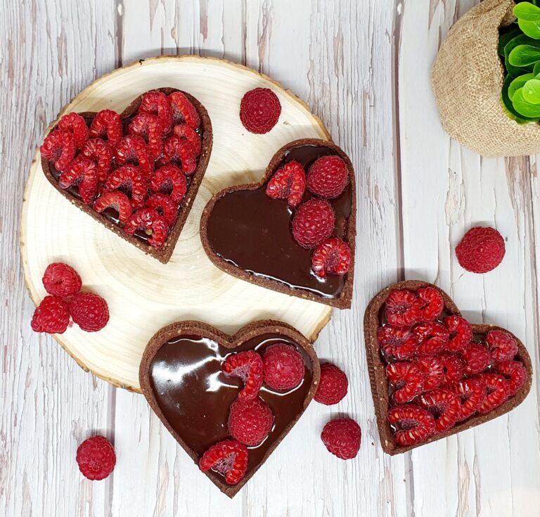 Tartelettes choco framboises 154 Tartelettes choco framboises