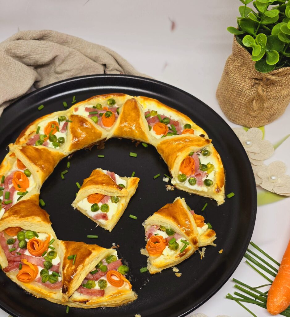 Couronne feuilletée printanière