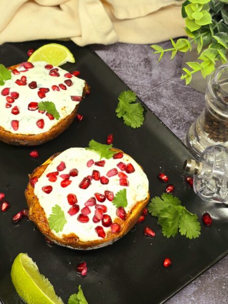 Patates douces rôties sauce yaourt