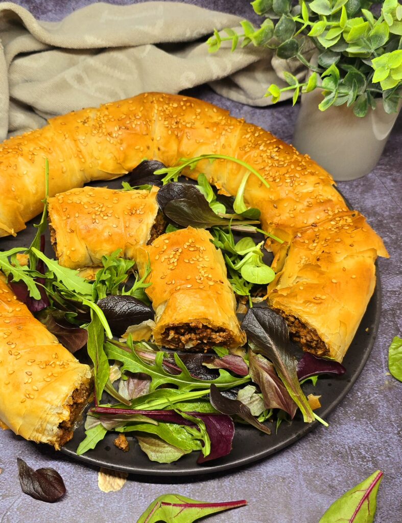 Couronne de pâte filo à l'agneau