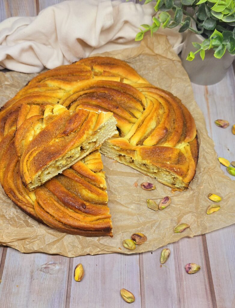 Babka pistaches et fleur d'oranger