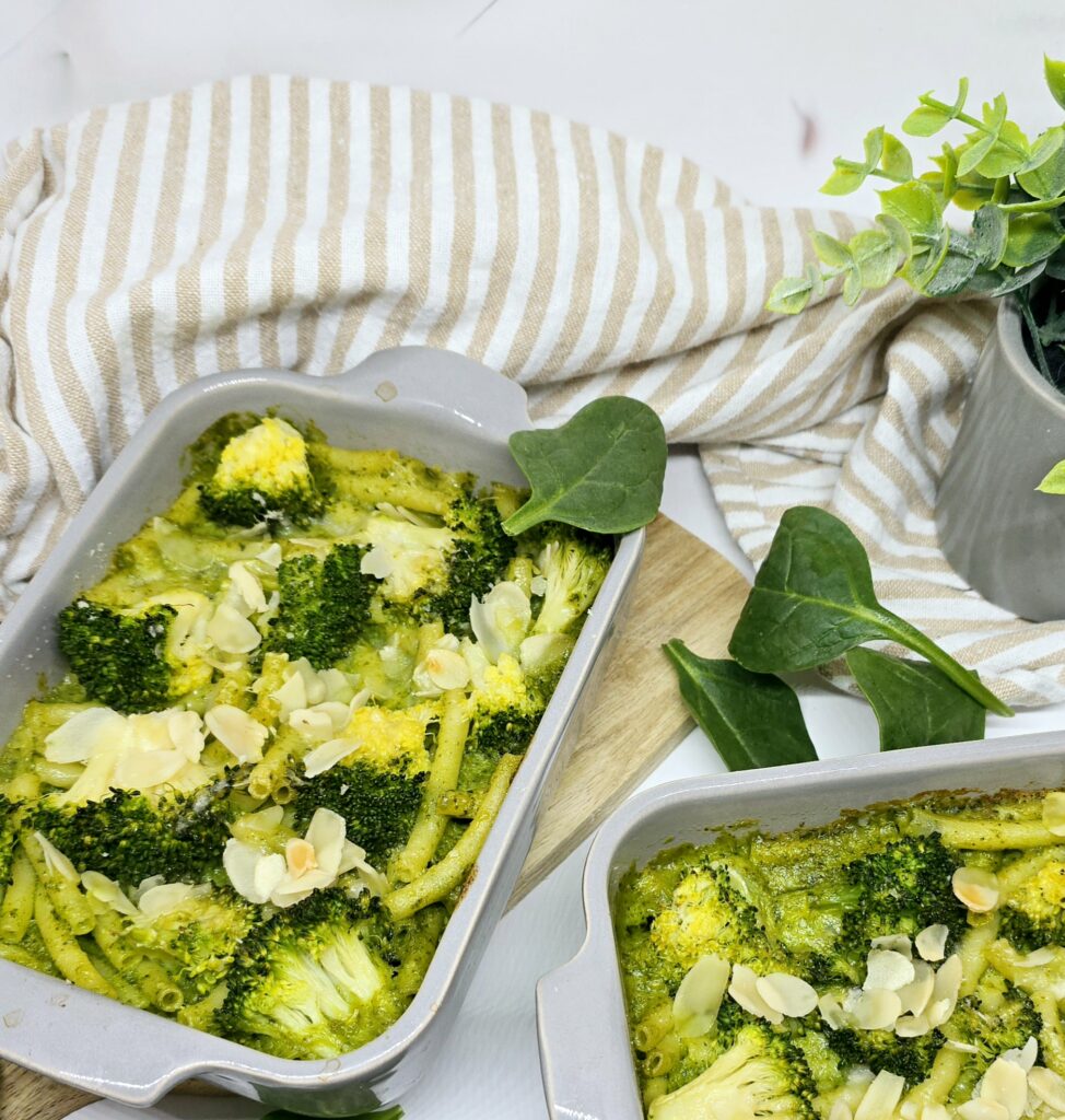 Mac and cheese au pesto d'épinards et brocolis