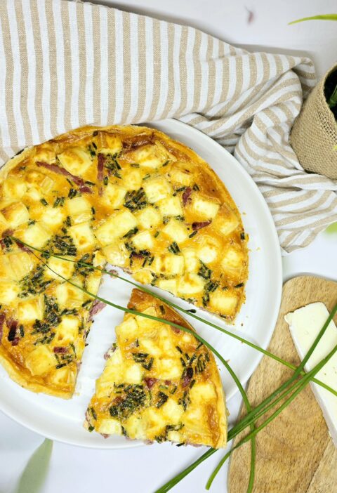 Quiche au bacon et au brie