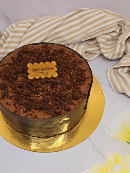 Entremet chocolat noir caramel