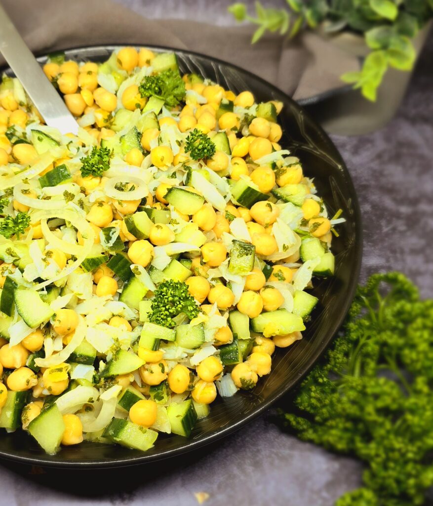 Salade de pois chiches et morue