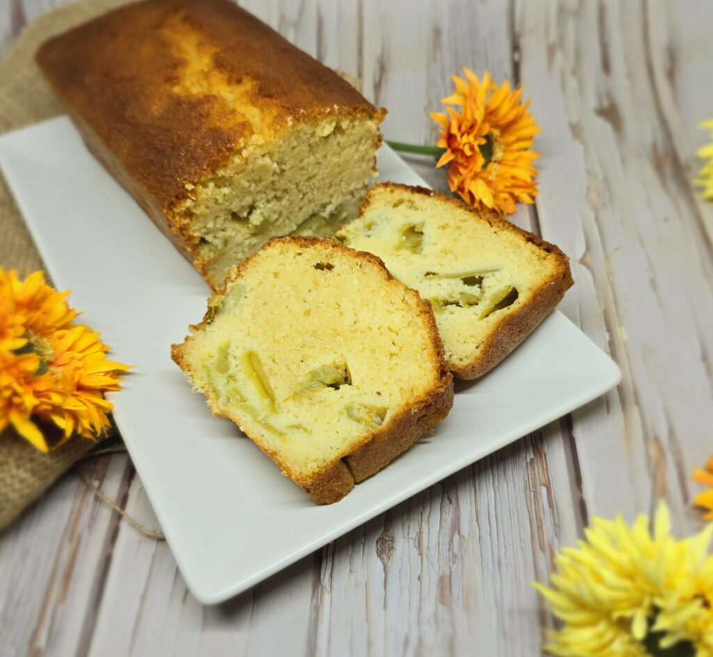 Cake rhubarbe fleur d'oranger