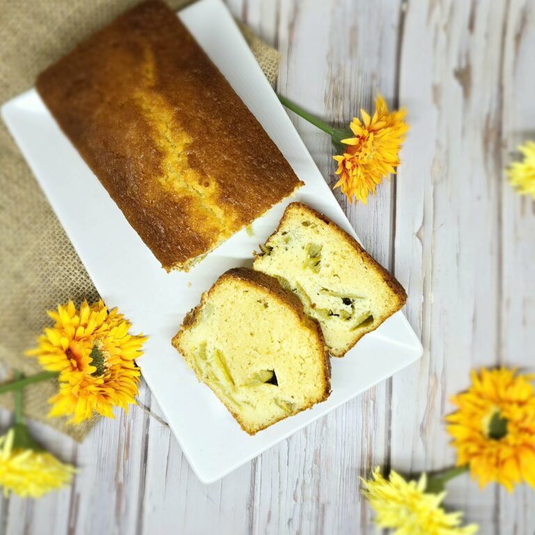 Cake rhubarbe fleur d'oranger 105 Cake rhubarbe fleur d'oranger
