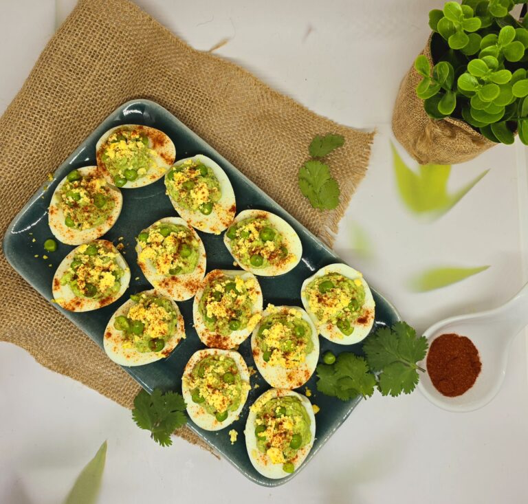 Œufs mimosa au guacamole de petits pois 133 Œufs mimosa au guacamole de petits pois