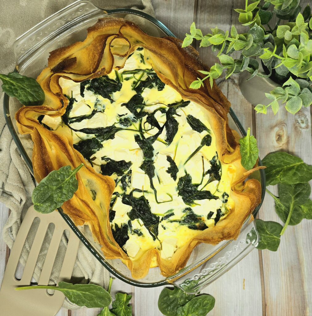 Tarte croustillante épinards et fêta