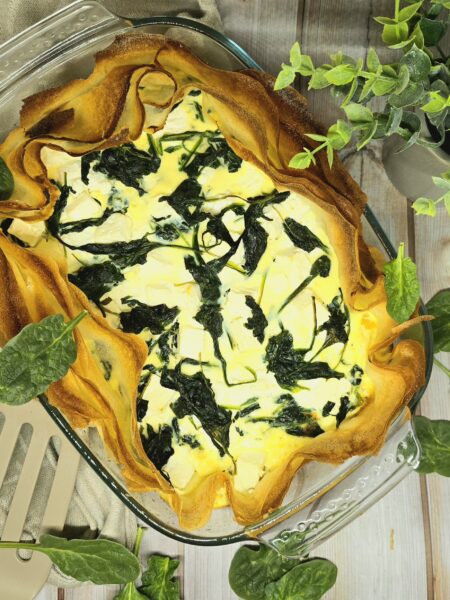 Tarte croustillante épinards et fêta