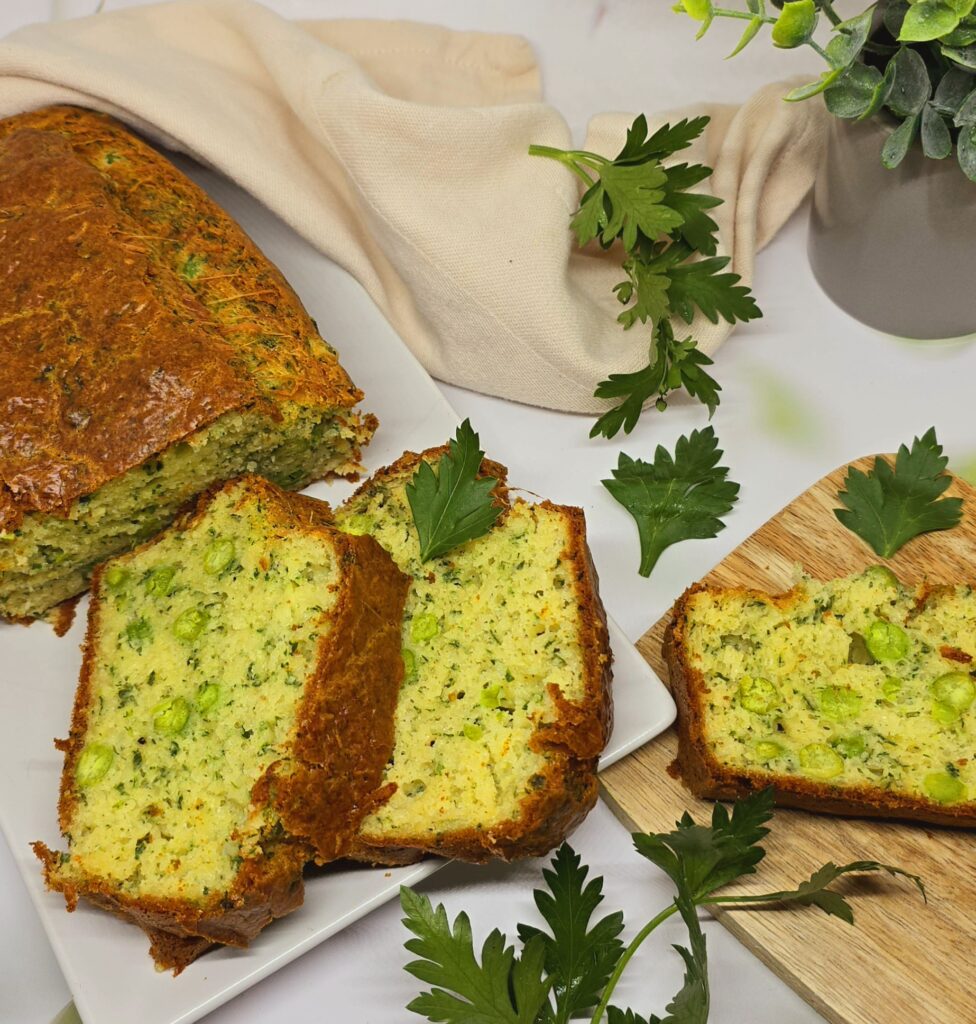 Cake aux petits pois et aux herbes 1 Cake aux petits pois et aux herbes