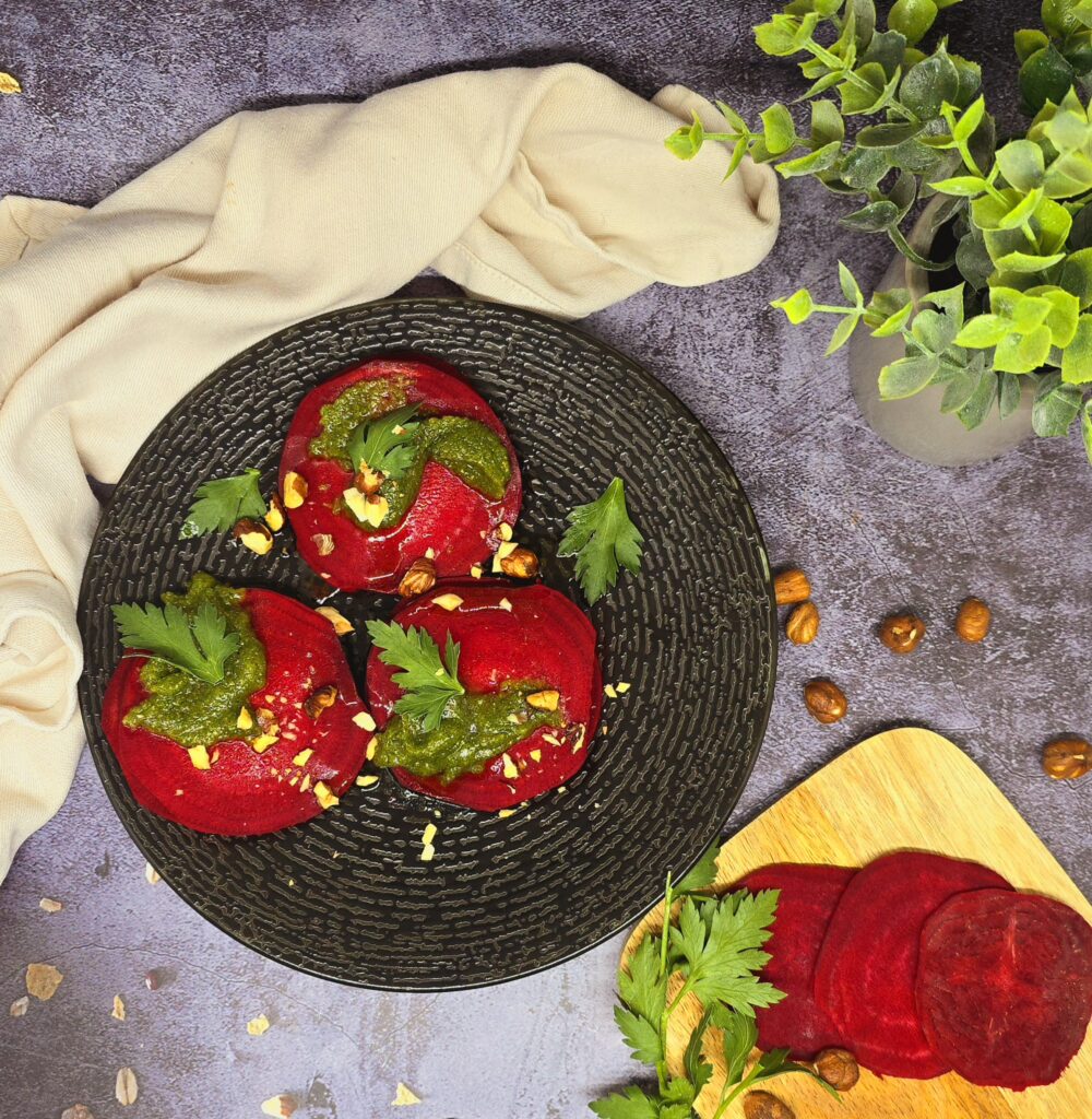 Ravioles de betterave au chèvre frais