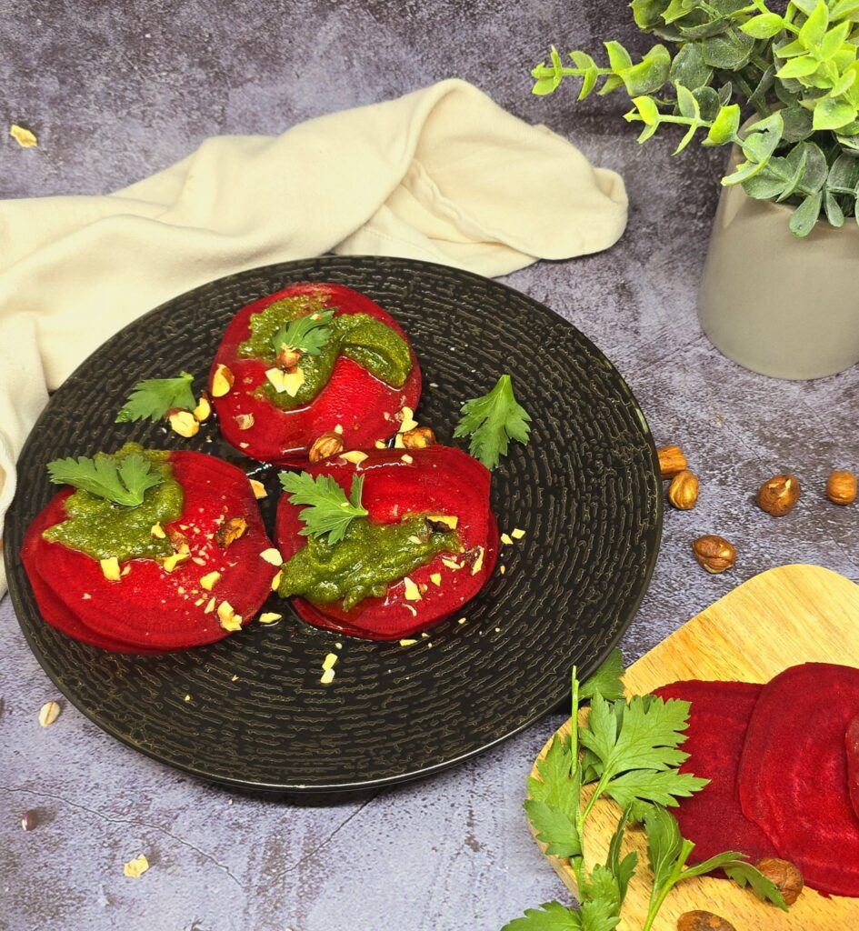 Ravioles de betterave au chèvre frais