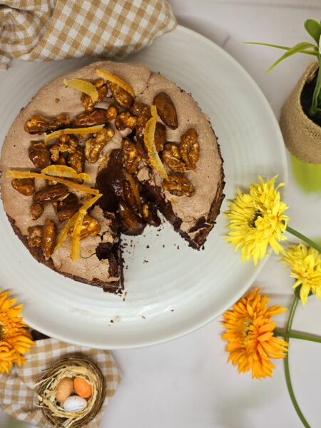 Gâteau au chocolat meringué