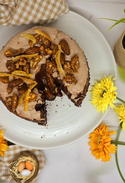 Gâteau au chocolat meringué