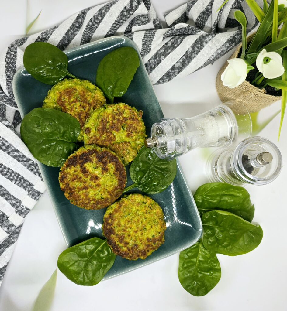 Galettes de petits pois et fêta