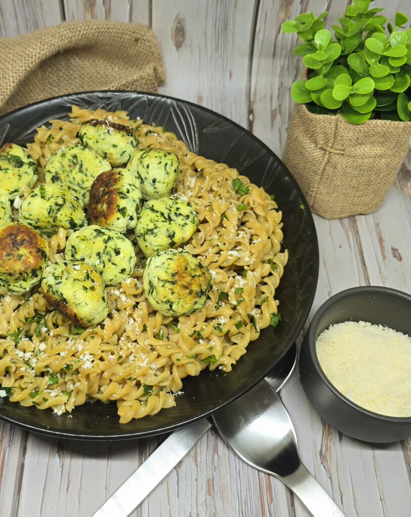 Fusillis aux boulettes végétariennes 1 Fusillis aux boulettes végétariennes