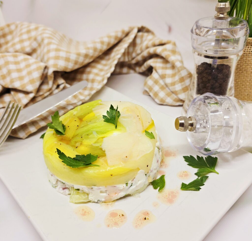 Terrine de poireaux au chèvre frais 1 Terrine de poireaux au chèvre frais