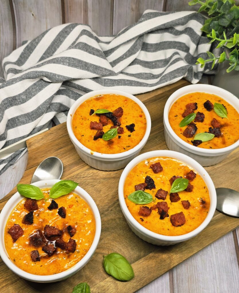 Crèmes brûlées poivrons chorizo