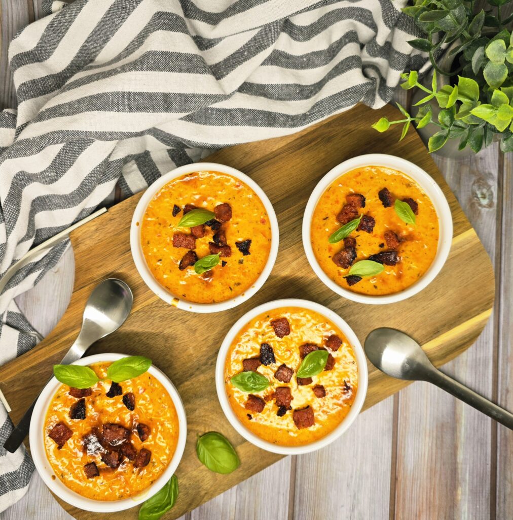 Crèmes brûlées poivrons chorizo