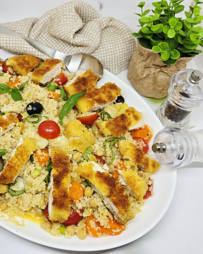 Salade méditerranéenne au poulet 1 Salade méditerranéenne au poulet