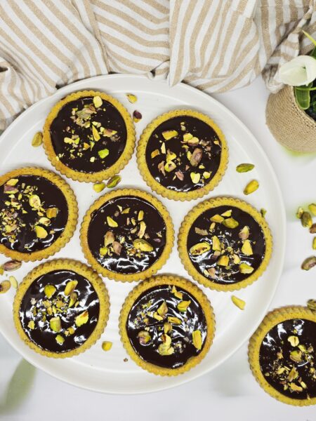 Tartelettes pistache chocolat noir