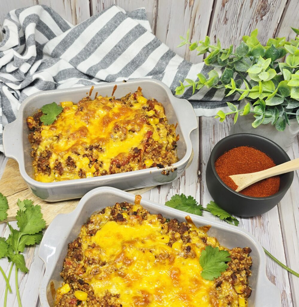 Gratin de quinoa et de bœuf à la mexicaine