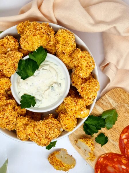 Beignets de chou-fleur au chorizo croustillants et gourmands