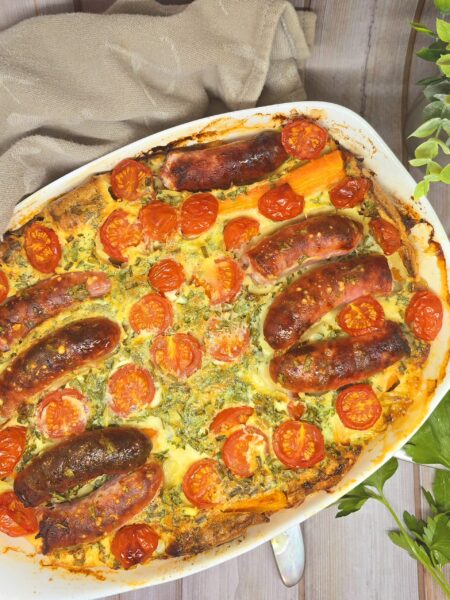 Clafoutis salé à la saucisse – Recette gourmande et facile