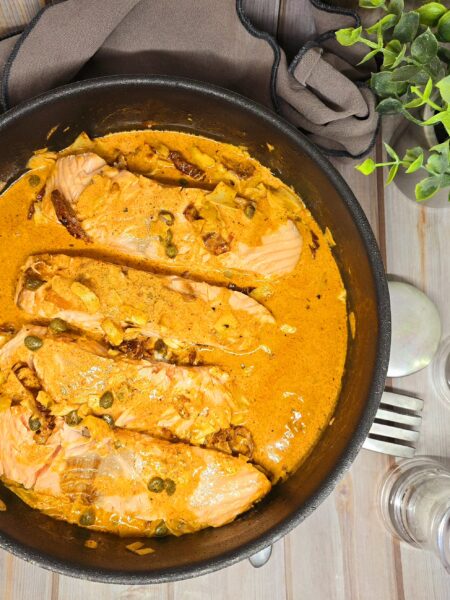 Filets de saumon à la crème de paprika : recette facile et gourmande