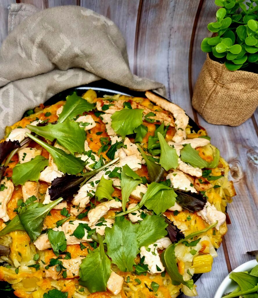 Galette de poireaux et pommes de terre à la dinde, épaisse et gourmande