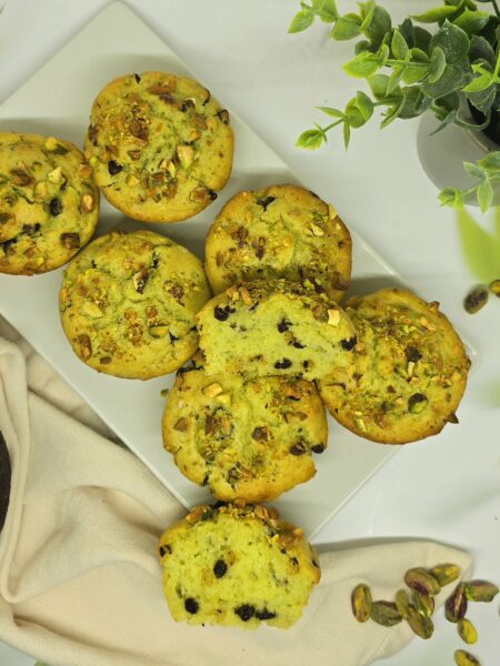 Muffins avocat chocolat et pistaches moelleux et gourmands