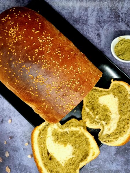 Pain brioché au matcha moelleux et parfumé