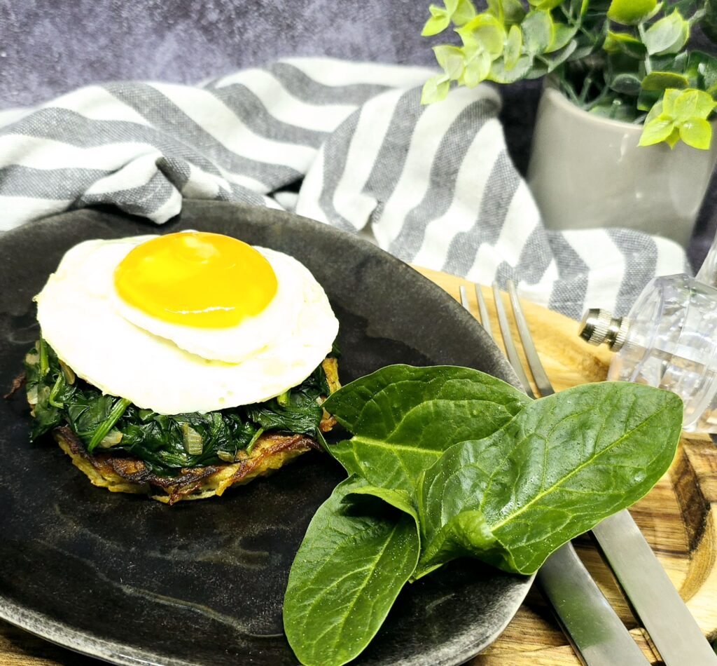 Pancakes de pommes de terre, épinards et œuf faciles et gourmands 1 Pancakes de pommes de terre, épinards et œuf faciles et gourmands