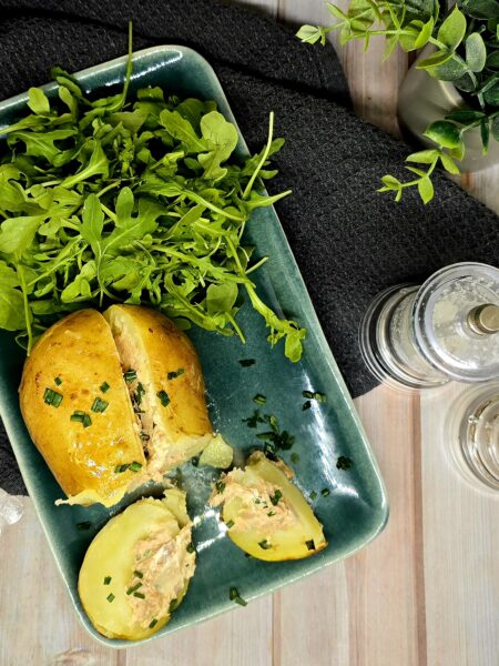 Pommes de terre aux rillettes de thon