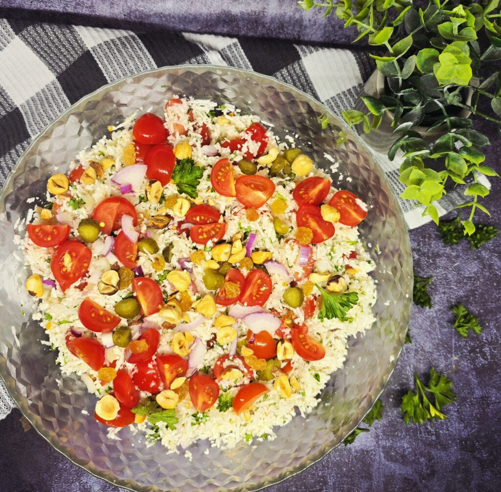 Taboulé de chou fleur à l'aigre douce