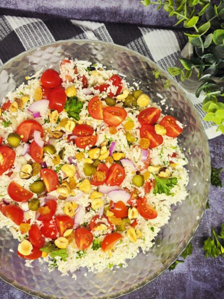 Taboulé de chou fleur à l'aigre douce