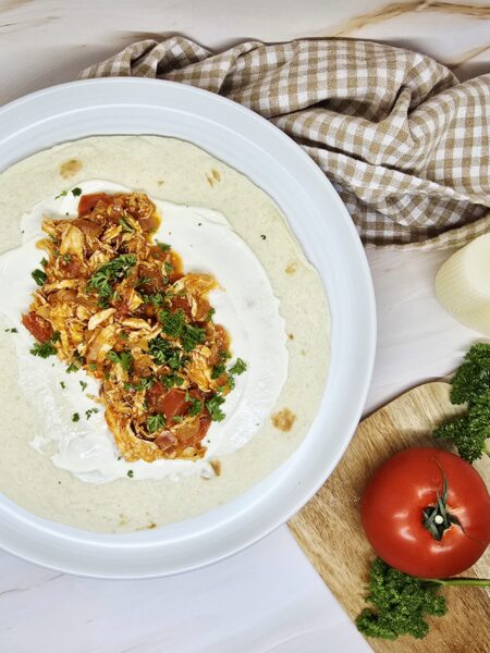 Tacos au poulet effiloché