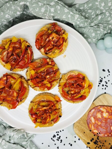 Tartelettes au chorizo et poivrons