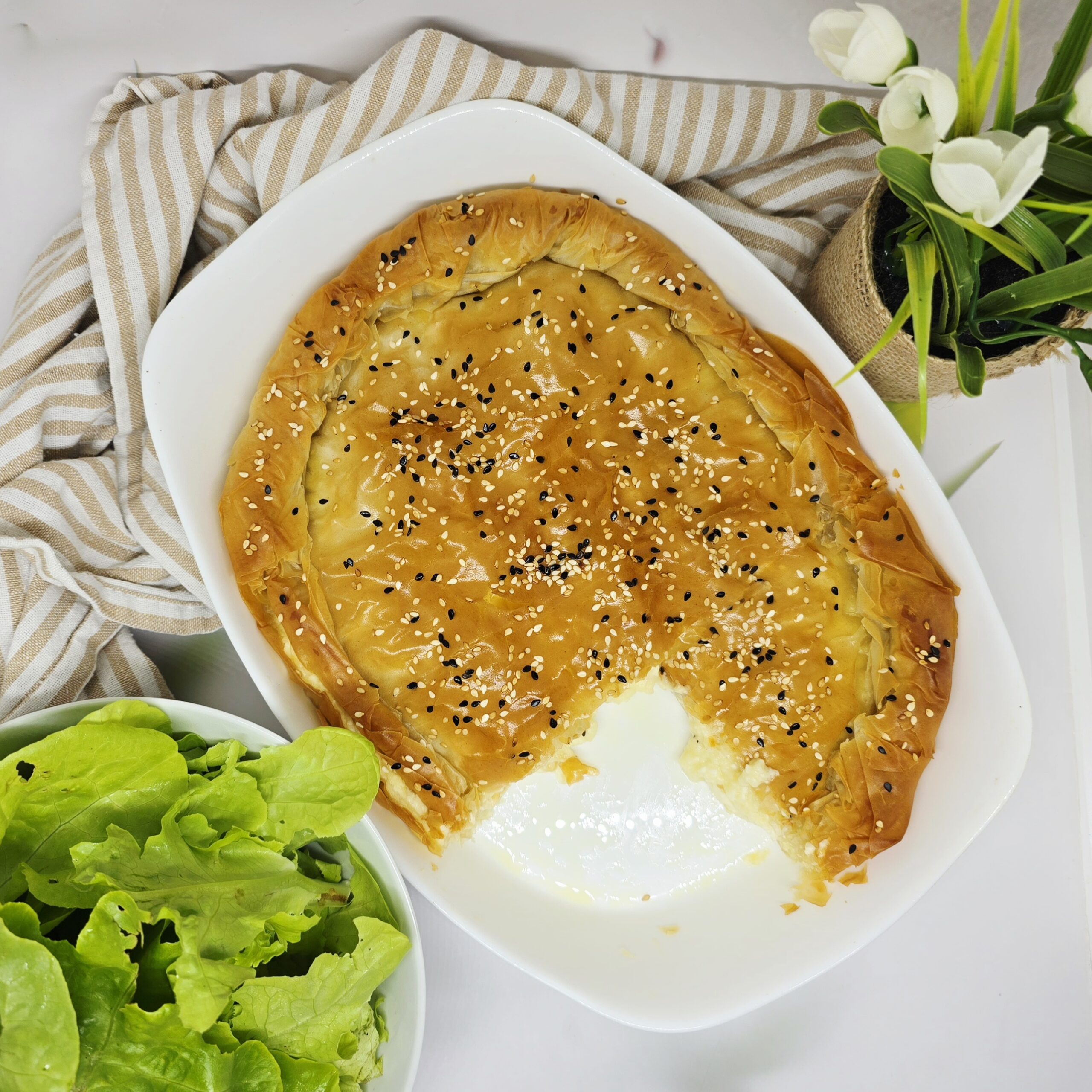 Tyropita, feuilleté grec à la fêta