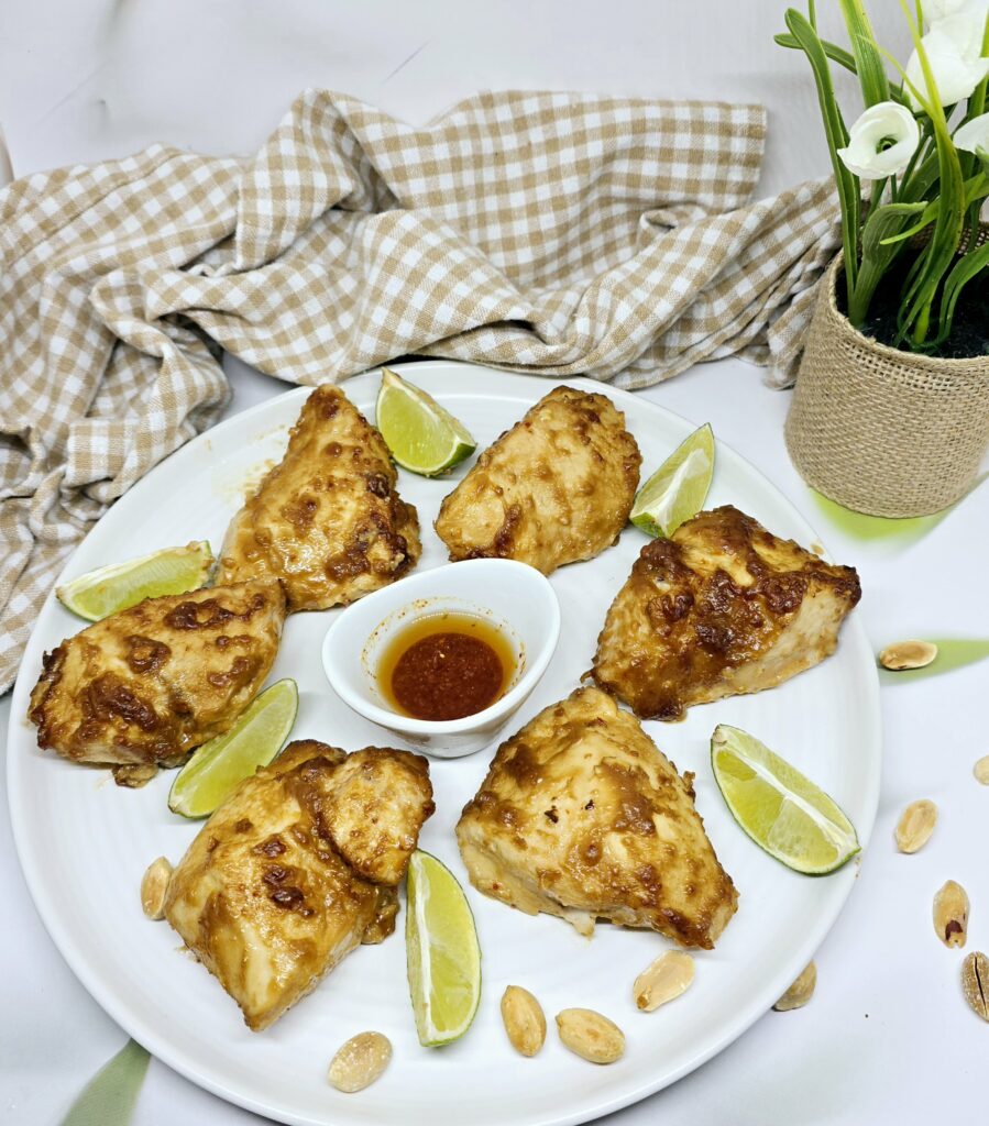 Poulet à la pâte de cacahuète au airfryer 1 Poulet à la pâte de cacahuète au airfryer