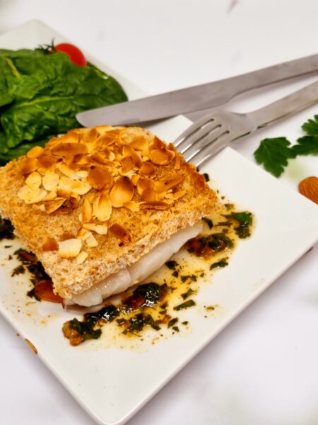 Cabillaud en croûte d’amandes facile et croustillant