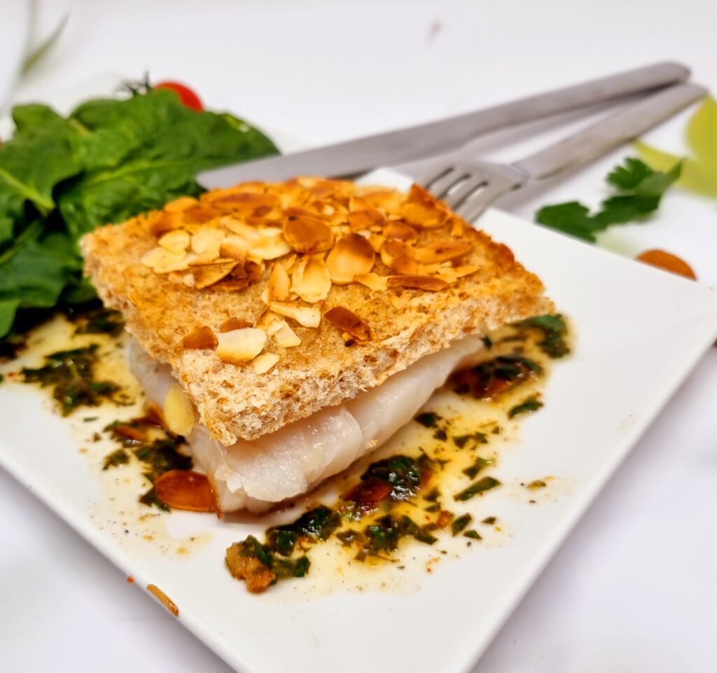 Cabillaud en croûte d’amandes facile et croustillant