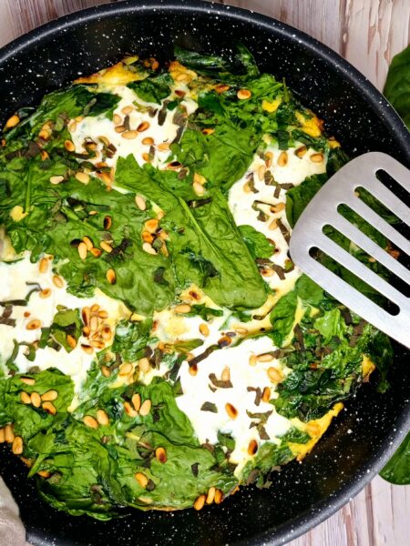 Frittata épinards burrata facile et gourmande