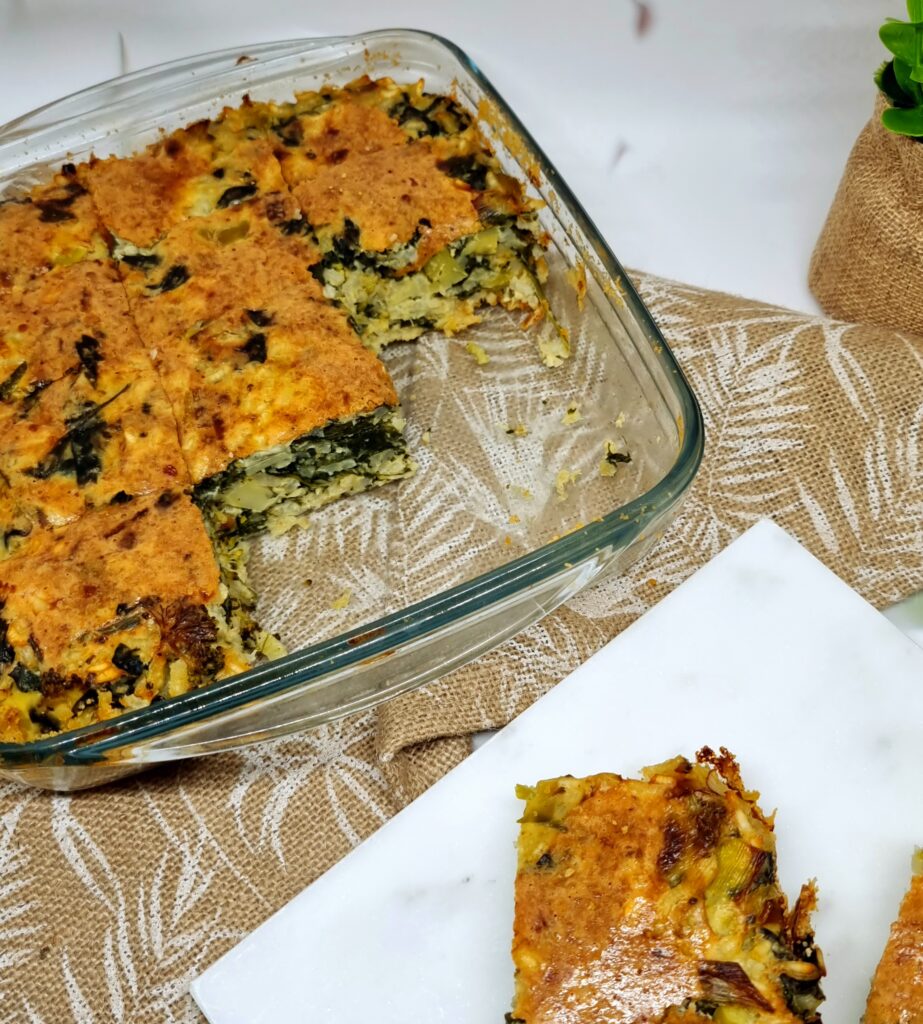 Gâteau de riz aux poireaux et épinards facile et savoureux