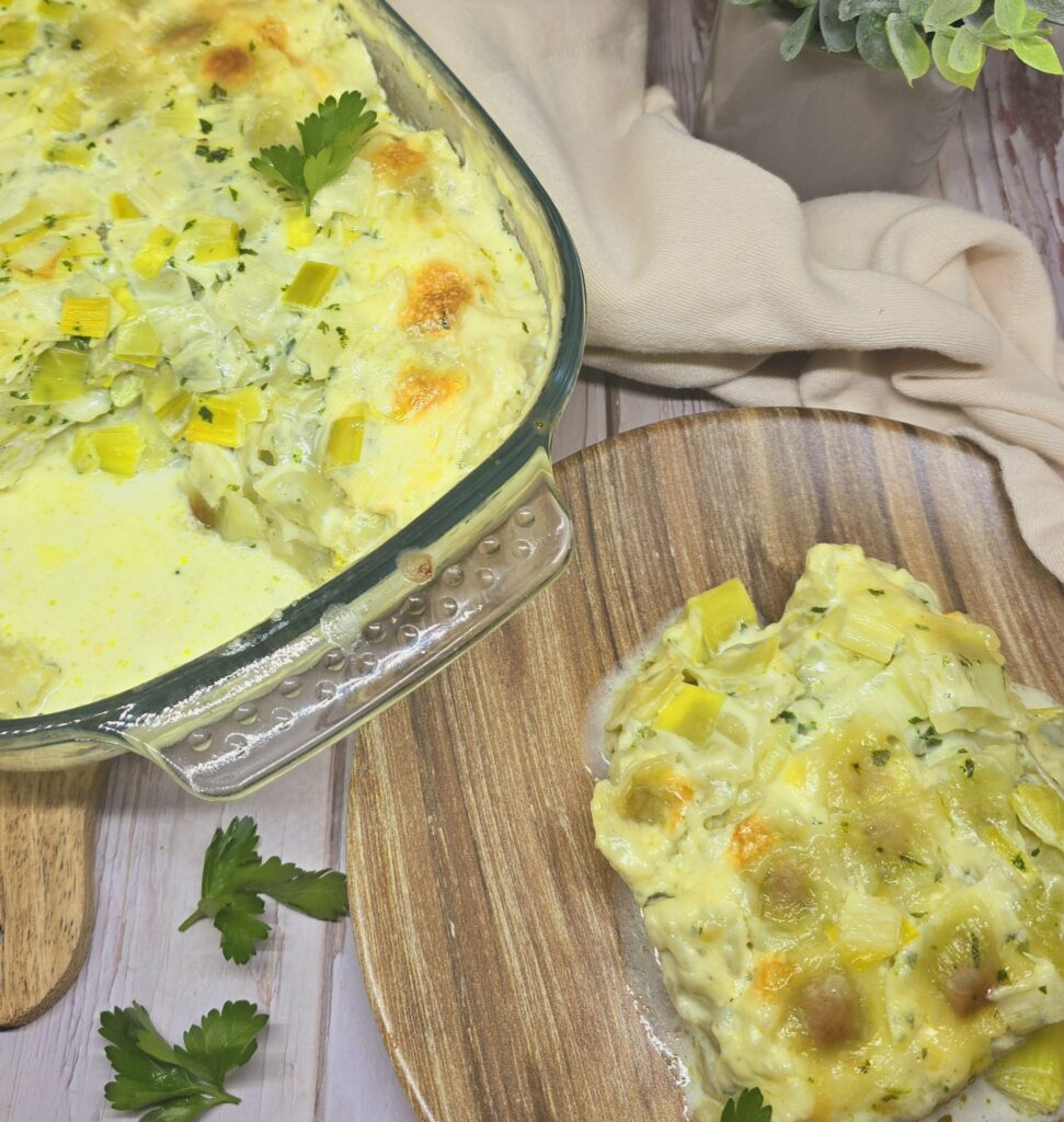 Gratin de poireaux et ravioles du Dauphiné facile et gourmand