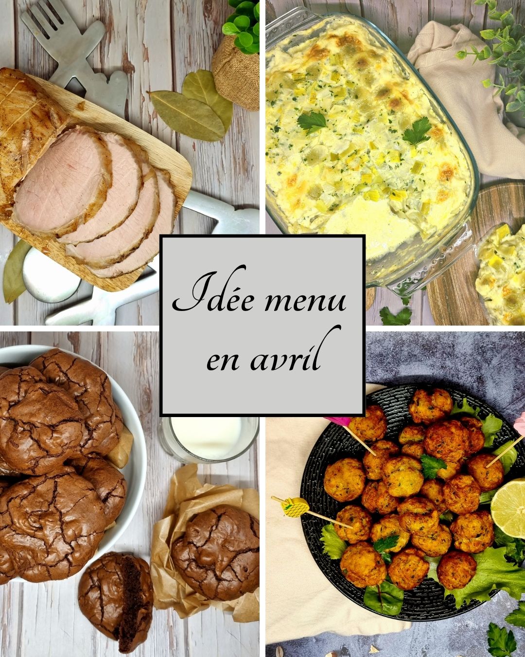 Menu de saison en avril