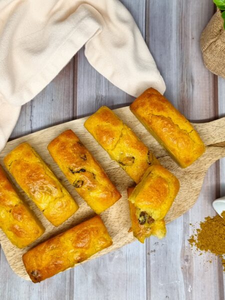 Mini cakes apéritif poulet curry faciles et moelleux