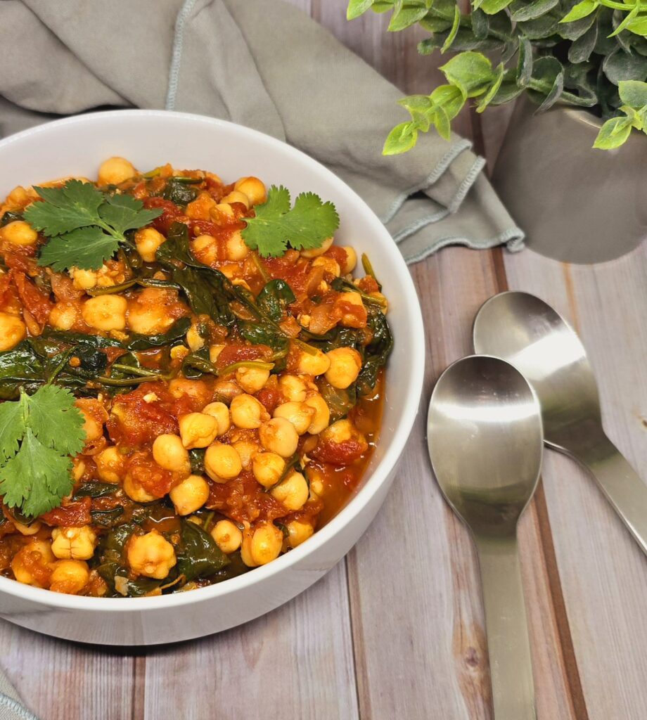 Poêlée de pois chiches et épinards vegan facile et rapide