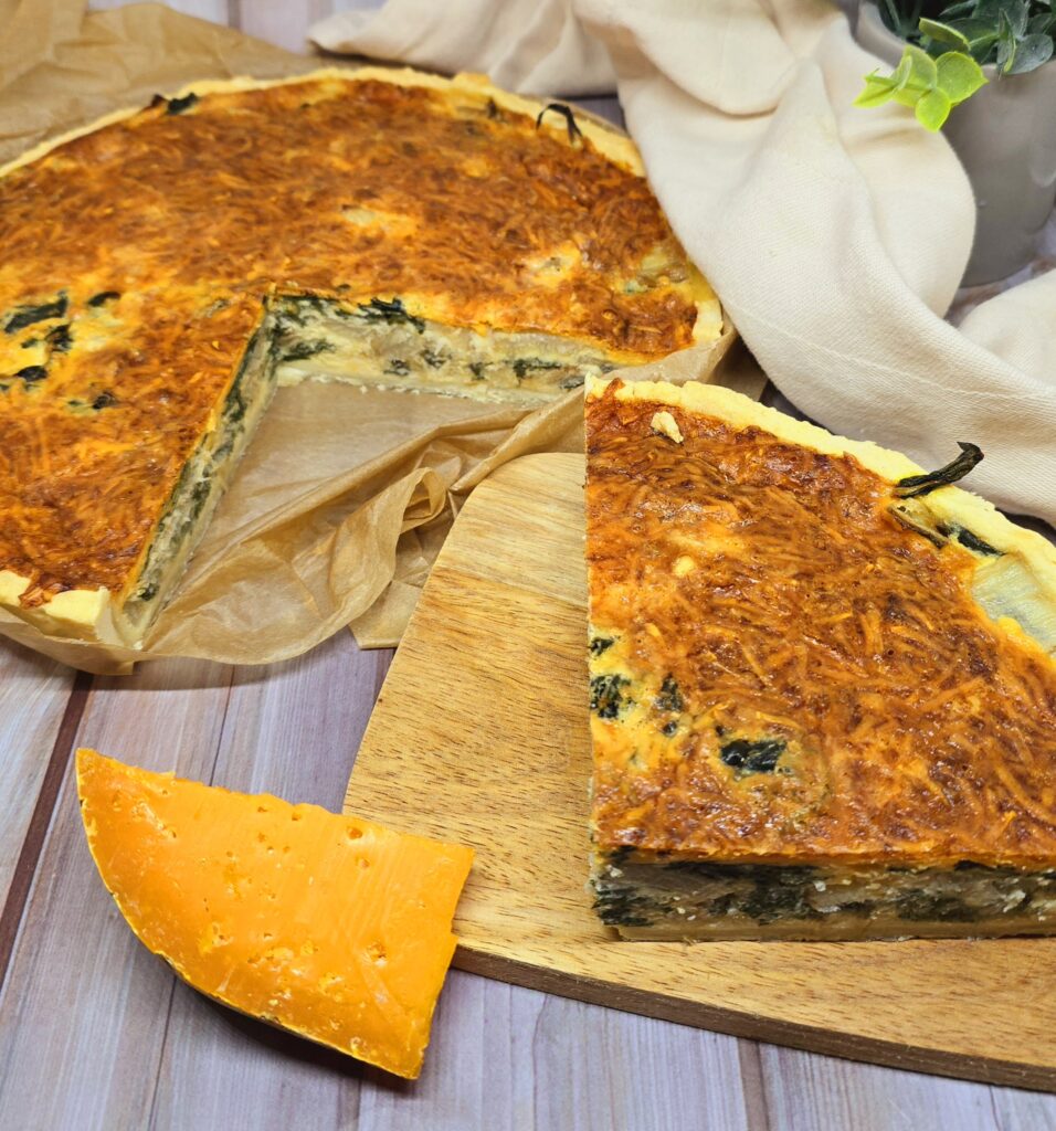 Quiche mimolette et blettes facile et gourmande